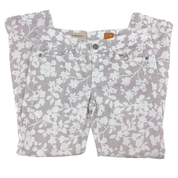 Anthropologie 25x25 Pilcro and the Letterpress Cream Floral STET Skinny Jeans - Picture 2 of 6